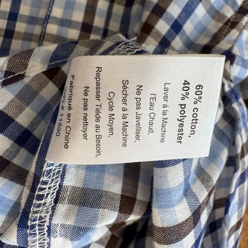 Andy & Evan Navy and White Plaid Shirt